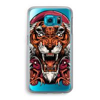 Tiger and Rattlesnakes: Samsung Galaxy S6 Transparant Hoesje