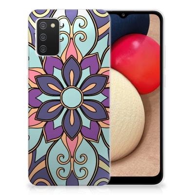 Samsung Galaxy A02s | TPU Case | Purple Flower