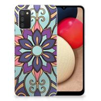Samsung Galaxy A02s | TPU Case | Purple Flower