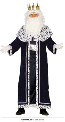 Drie Koningen Kostuum Caspar Blauw Volwassenen