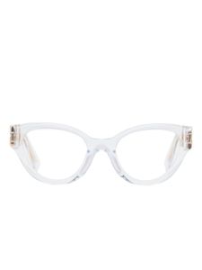 Miu Miu Eyewear lunettes de vue transparentes à plaque logo - Tons neutres