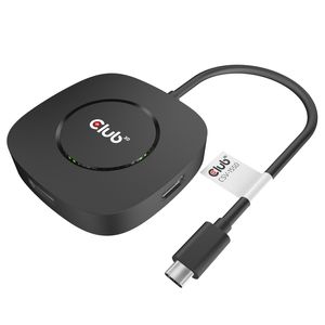 CLUB3D USB Type C 3.2 Gen 1 Multi Stream Transport (MST)Hub DisplayPort1.4 Triple Monitor