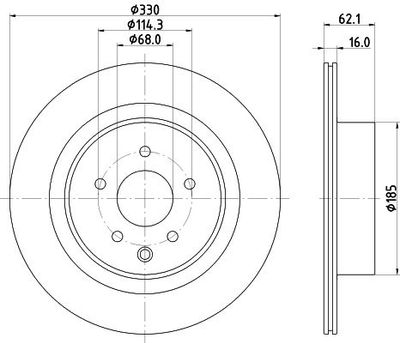 Remschijf PRO 8DD355133291