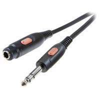 SpeaKa Professional SP-7870632 Jackplug Audio Verlengkabel [1x Jackplug male 6,3 mm - 1x Jackplug female 6,3 mm] 5.00 m Zwart - thumbnail