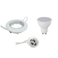 LED Spot Set - GU10 Fitting - Inbouw Rond - Glans Wit - 4W - Warm Wit 3000K - Kantelbaar Ø82mm - thumbnail