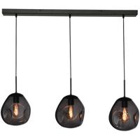 Masterlight Glazen hanglamp Lava 3x smoke glas Ø 24cm 2761-05-100-3-05-61