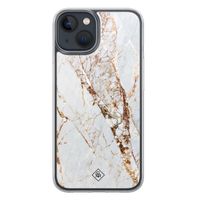 iPhone 13 mini hybride hoesje - Marmer goud