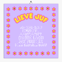 Tekst tegeltje lieve juf