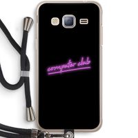 Vice Black: Samsung Galaxy J3 (2016) Transparant Hoesje met koord