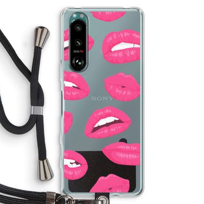 Bite my lip: Sony Xperia 5 III Transparant Hoesje met koord