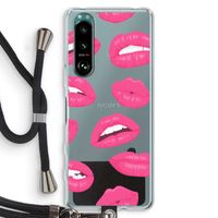 Bite my lip: Sony Xperia 5 III Transparant Hoesje met koord