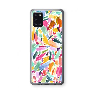 Watercolor Brushstrokes: Samsung Galaxy A31 Transparant Hoesje