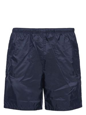 Prada short de bain à plaque logo - Bleu