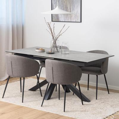 Bendt Uitschuifbare Eettafel 'Line' Keramiek, 168/210 x 90cm, kleur Grijs