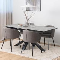 Bendt Uitschuifbare Eettafel 'Line' Keramiek, 168/210 x 90cm, kleur Grijs