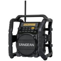 Sangean U-5 DBT Bouwradio DAB+, VHF (FM) AUX, Bluetooth Waterdicht, Stofdicht, Stofvast Zwart