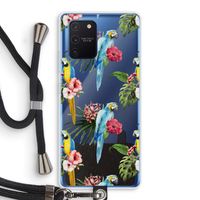 Kleurrijke papegaaien: Samsung Galaxy Note 10 Lite Transparant Hoesje met koord