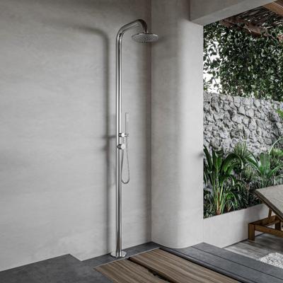 Buitendouche vrijstaand Fortifura Outdoor Deluxe Regendouche Met Handdouche Geborsteld RVS Fortifura