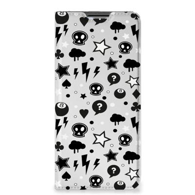 Mobiel BookCase OPPO A54s | A16 | A16s Silver Punk Mobiel BookCase OPPO A54s | A16 | A16s Silver Punk