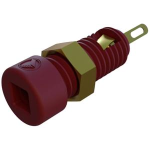 SKS Hirschmann CO MBI 1 Au, rt Miniatuur-laboratoriumconnector Bus, inbouw verticaal Stift-Ø: 2 mm Rood 1 stuk(s)