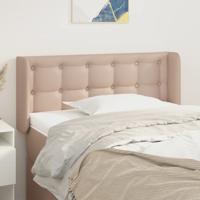 Hoofdbord met randen 93x16x78/88 cm kunstleer cappuccinokleur