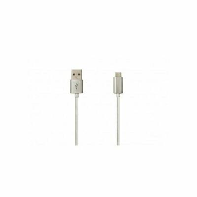 Kabel USB A naar USB-C DCU 391156 Zilverkleurig (1 m)