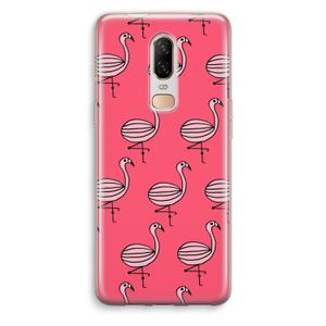 Flamingo: OnePlus 6 Transparant Hoesje