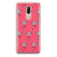 Flamingo: OnePlus 6 Transparant Hoesje