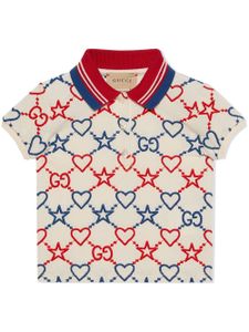 Gucci Kids polo à imprimé graphique - Tons neutres