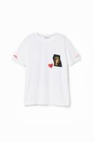 T-shirt met patches met sfinx - WHITE - S