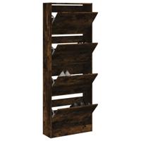 VidaXL Schoenenkast 60x21x163,5 cm bewerkt hout gerookt eikenkleurig