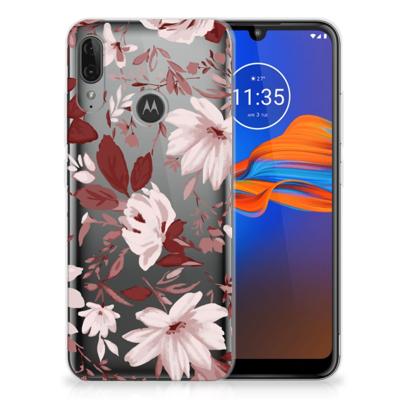Smartphone hoesje Motorola Moto E6 Plus Watercolor Flowers