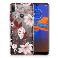 Smartphone hoesje Motorola Moto E6 Plus Watercolor Flowers