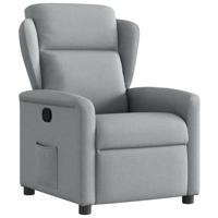 Fauteuil verstelbaar stof lichtgrijs