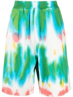 DSQUARED2 short de sport en coton à imprimé tie-dye - Vert - thumbnail