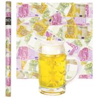 Bierpul Kaars - H7,5 cm met Euro Geld Cadeaupapier - vaderdag - opa - oom cadea Bierpul Kaars - H7,5 cm met Euro Geld Cadeaupapier - vaderdag - opa - oom cadea