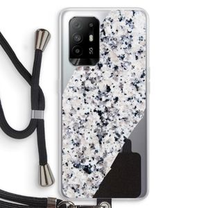 Gespikkelde marmer: Oppo A95 5G Transparant Hoesje met koord