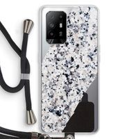 Gespikkelde marmer: Oppo A95 5G Transparant Hoesje met koord