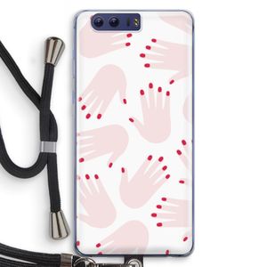 Hands pink: Honor 9 Transparant Hoesje met koord