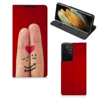 Samsung Galaxy S21 Ultra Hippe Standcase Liefde - Origineel Romantisch Cadeau