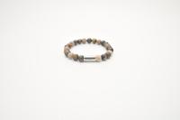JOSH Heren Armband met Natuursteen Mix Bruin | 09313-BRA