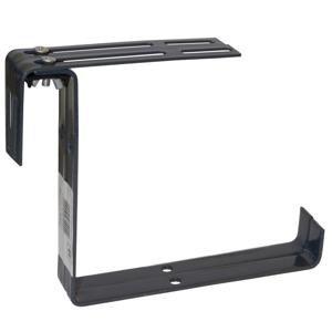 Balkonbeugel - 2x - voor railing t/m 14 cm - grijs - bloem/plantenbakken ophang beugel