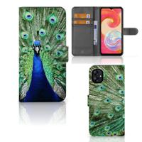 Samsung Galaxy A04e | Telefoonhoesje | Met pasjeshouder | Pauw