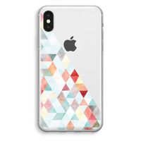 Gekleurde driehoekjes pastel: iPhone X Transparant Hoesje