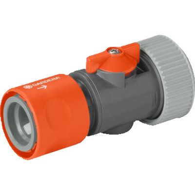 Slangstuk met reguleerventiel 19 mm (3/4") Slangstuk