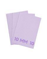 HEMA Schriften Lila A4 Geruit 10mm - 3 Stuks