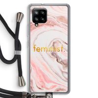 Feminist: Samsung Galaxy A42 5G Transparant Hoesje met koord