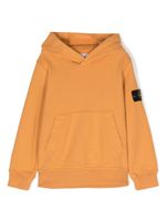 Stone Island Junior hoodie en coton à patch logo - Orange