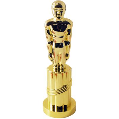 Gouden award beeldje - 24 cm - kunststof - feestartikelen - Cadeau prijs / trofee