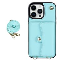 Samsung Galaxy S10 Plus hoesje - Backcover - Koord - Pasjeshouder - Portemonnee - Kunstleer - Lichtblauw